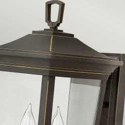 Sklep Kaja Brązowy kinkiet zewnętrzny, 2xE14 HK-BROMLEY2-M z serii BROMLEY