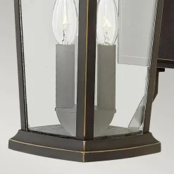 Sklep Kaja Brązowy kinkiet zewnętrzny, 2xE14 HK-BROMLEY2-M z serii BROMLEY