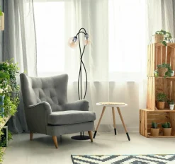 Sklep Kaja Bursztynowa lampa podłogowa do przytulnego salonu K-5193 z serii DIUNA