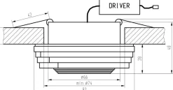 Sklep Kaja Bursztynowa lampa podtynkowa, oczko ledowe 2228747 | Kaja Oświetlenie