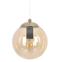 Sale Bursztynowa lampa wisząca do sypialni K-5410 z serii GRAND Żyrandole Nowoczesne