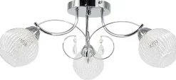 Sklep Kaja Chromowana lampa sufitowa z kryształkami 8964/3 8C WENUS | Kaja