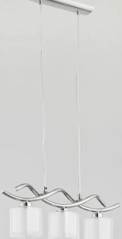 Best Sale Chromowana lampa wisząca na 3 szklane klosze AL 17133 | Kaja Żyrandole Nowoczesne