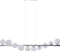 Discount Chromowana lampa wisząca z kloszami AZ2100 SYBILLA | Kaja Oświetlenie Żyrandole Nowoczesne