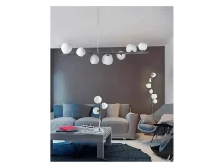 Discount Chromowana lampa wisząca z kloszami AZ2100 SYBILLA | Kaja Oświetlenie Żyrandole Nowoczesne