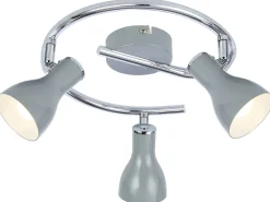 Sklep Kaja Chromowana spirala z szarymi spotami 98-66633 JULIE | Kaja Oświetlenie