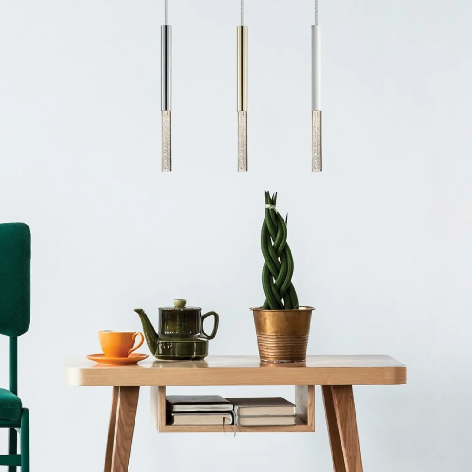 Best Sale Chromowana tuba wisząca nad wyspę P0461-01E-F4F4 ONE | Kaja Żyrandole Nowoczesne