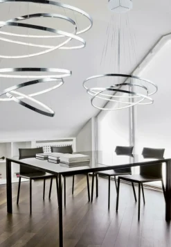 Sale owane, ledowe obręcze na zwisach AZ2989 WHEEL DIMM | Kaja Żyrandole Nowoczesne