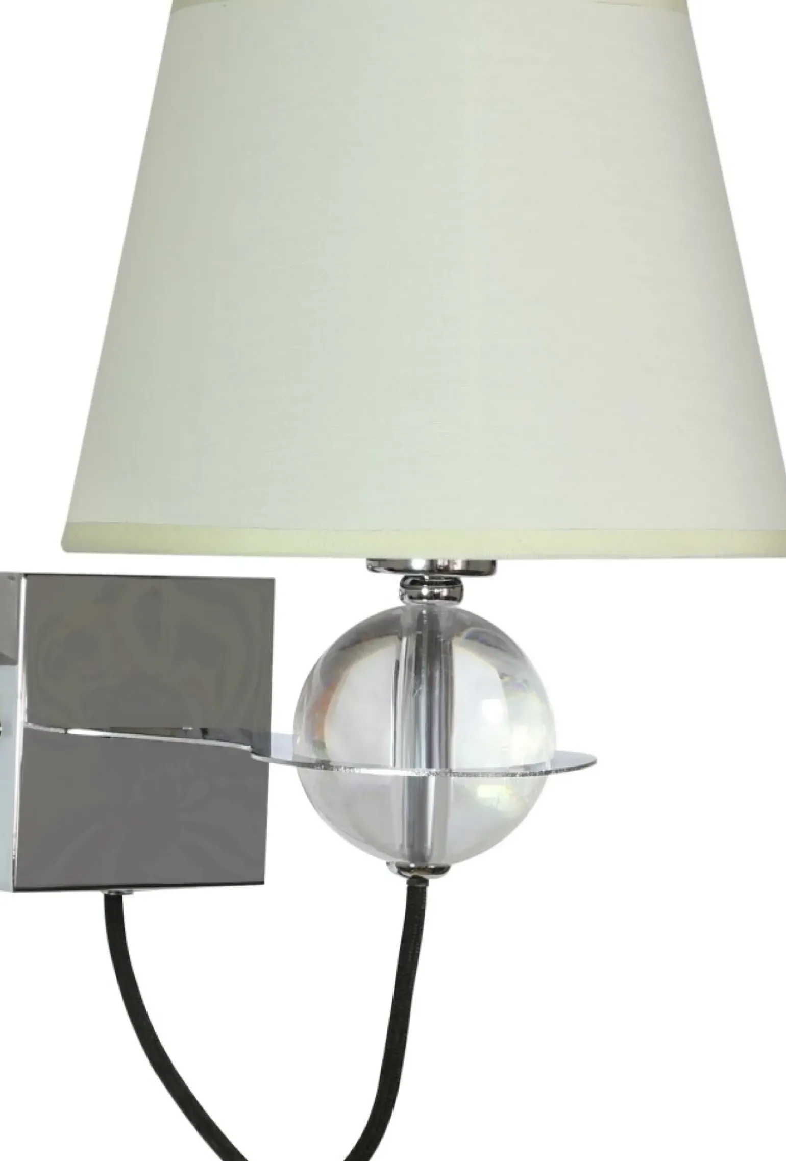 Sklep Kaja Chromowany kinkiet z beżowym abażurem 21-29515 TESORO | Kaja