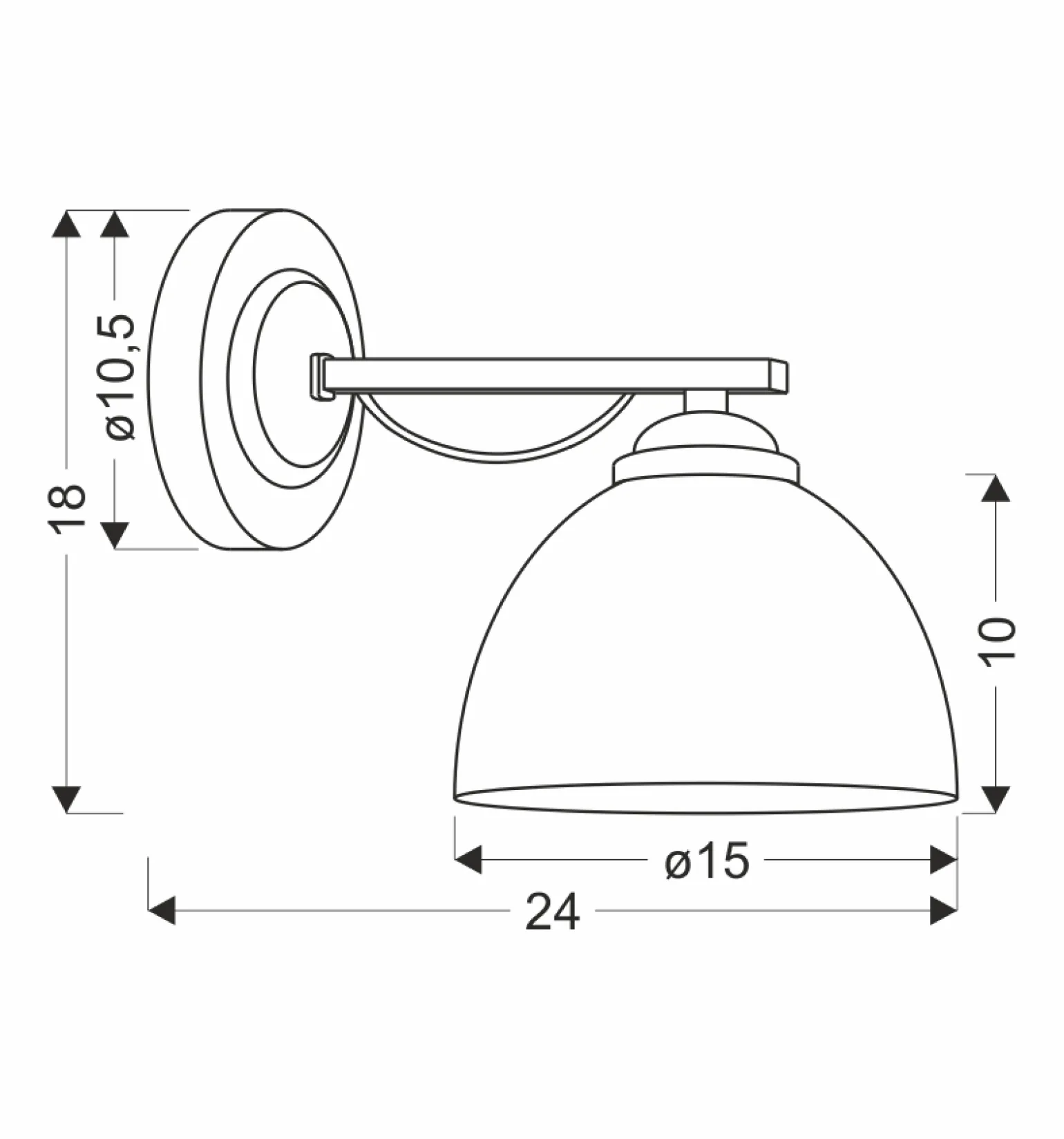 Sklep Kaja Chromowany kinkiet z białym kloszem 21-22691 FILONA | Kaja Oświetlenie