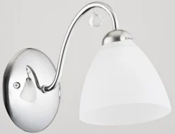 Sklep Kaja Chromowany kinkiet z ozdobnym kryształem AL 23740 | Kaja