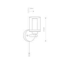 Sklep Kaja owany kinkiet z transparentnym kloszem 8051 | Kaja Oświetlenie