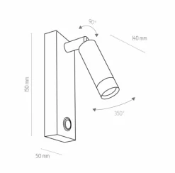 Sklep Kaja owany, minimalistyczny kinkiet LED TK 4268 ENZO | Kaja