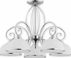 Sklep Kaja Chromowany żyrandol do salonu O2495 W5 CH INDRA | Kaja Oświetlenie