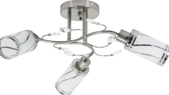 Sklep Kaja Chromowany żyrandol z matowymi kloszami 8267/3 19BT | Kaja Oświetlenie