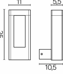 Sklep Kaja Ciemny kinkiet, dwustronna oprawa LED GL15404 z serii EVO | Kaja Oświetlenie