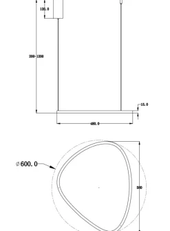 Cheap Czarna, asymetryczna lampa wisząca LED MOD072PL-L28B3K1 z serii GLINT Żyrandole Nowoczesne