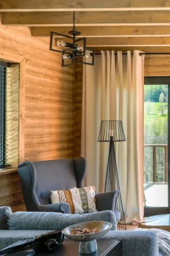 Sklep Kaja Czarna, druciana lampa stojąca K-4643 SOUL BLACK | Kaja Oświetlenie