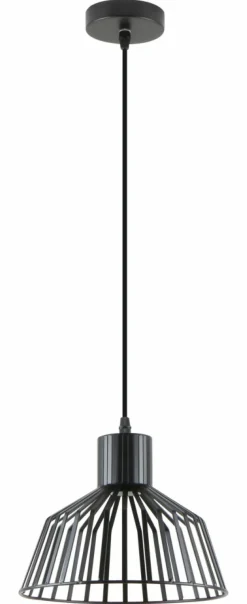 Store Czarna, druciana lampa wisząca nad stolik ZM A8078-BK z serii DOLIA Żyrandole Nowoczesne