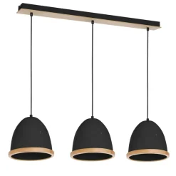 Best Sale Czarna, elegancka lampa wisząca na trzy żarówki MLP8853 z serii STUDIO | Kaja Oś Żyrandole Nowoczesne