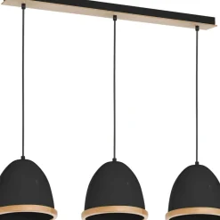 Best Sale Czarna, elegancka lampa wisząca na trzy żarówki MLP8853 z serii STUDIO | Kaja Oś Żyrandole Nowoczesne