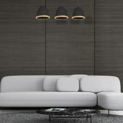 Best Sale Czarna, elegancka lampa wisząca na trzy żarówki MLP8853 z serii STUDIO | Kaja Oś Żyrandole Nowoczesne