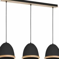 Best Sale Czarna, elegancka lampa wisząca na trzy żarówki MLP8853 z serii STUDIO | Kaja Oś Żyrandole Nowoczesne