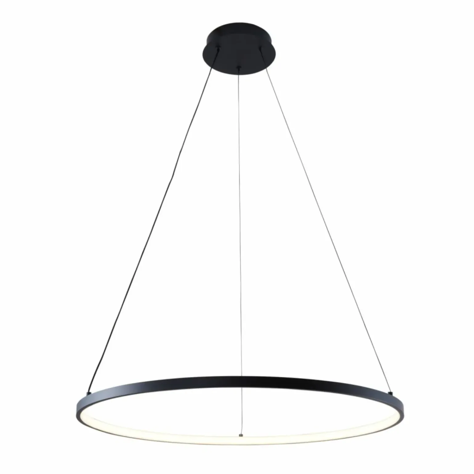 Flash Sale Czarna, geometryczna lampa wisząca ⌀60cm 2023201-BK60 BRENO | Kaja Żyrandole Nowoczesne
