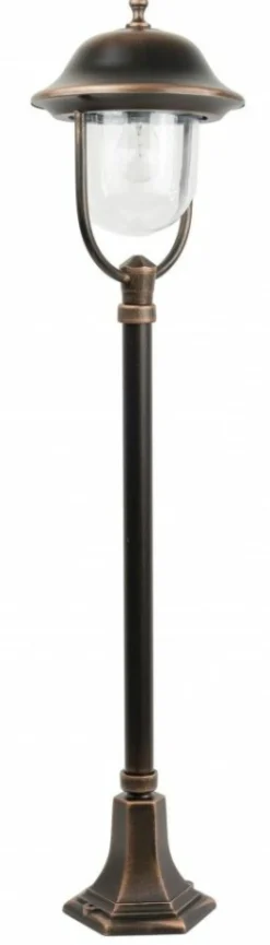 Sklep Kaja Czarna, klasyczna lampa ogrodowa na nodze K 5002/2/O z serii PRINCE | Kaja Oświe