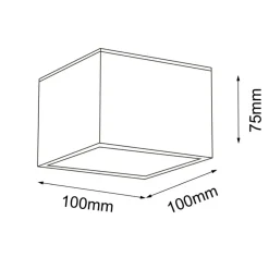 Sklep Kaja Czarna kostka IP44 na żarówkę GX53, do łazienki ANT 8053 SUWA | Kaja