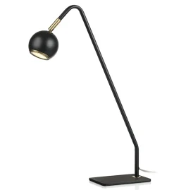 Sklep Kaja Czarna lampa biurkowa ze złotem do gabinetu 107340 | Kaja Oświetlenie