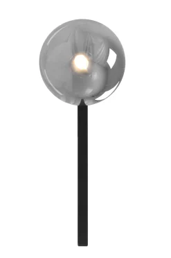 Sklep Kaja Czarna lampa ścienna, kinkiet z grafitowym kloszem K-5467 z serii PAXI