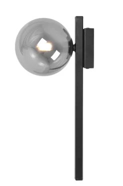 Sklep Kaja Czarna lampa ścienna, kinkiet z grafitowym kloszem K-5467 z serii PAXI