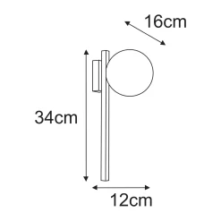 Sklep Kaja Czarna lampa ścienna, kinkiet z grafitowym kloszem K-5467 z serii PAXI