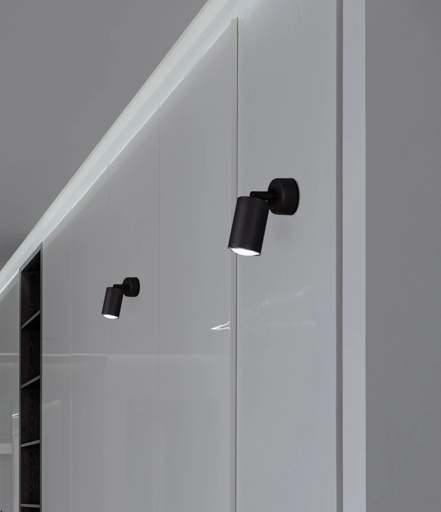 Sklep Kaja Czarna lampa ścienna w kształcie tuby K-4408 MONTI | Kaja Oświetlenie