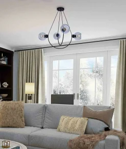 Best Sale Czarna lampa do nowoczesnej sypialni K-2628 SIRIUS | Kaja Oświetlenie Żyrandole Nowoczesne