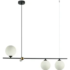 Best Czarna lampa, idealna nad stół PND-76540-3-BK BARLETTA | Kaja Żyrandole Nowoczesne