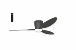 Sklep Kaja Czarna lampa LED z wentylatorem sterowana AZ4448 VENETI | Kaja