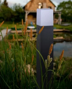 Sklep Kaja Czarna lampa ogrodowa klasyczny słupek K-8142 GENEVA | Kaja