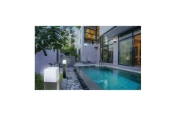 Sklep Kaja Czarna lampa ogrodowa stojąca słupek E27 AZ4444 SORANO | Kaja