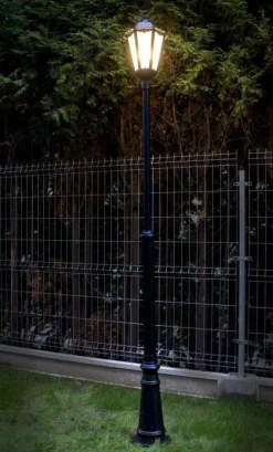 Sklep Kaja Czarna lampa ogrodowa, wysoka latarnia OGMWN 1 z serii RETRO MAXI | Kaja Oświetl