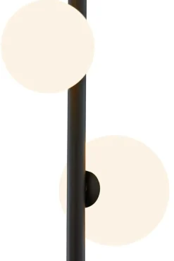 Sklep Kaja Czarna lampa podłogowa, cztery klosze na G9 JUP 1929 z serii TAIDA