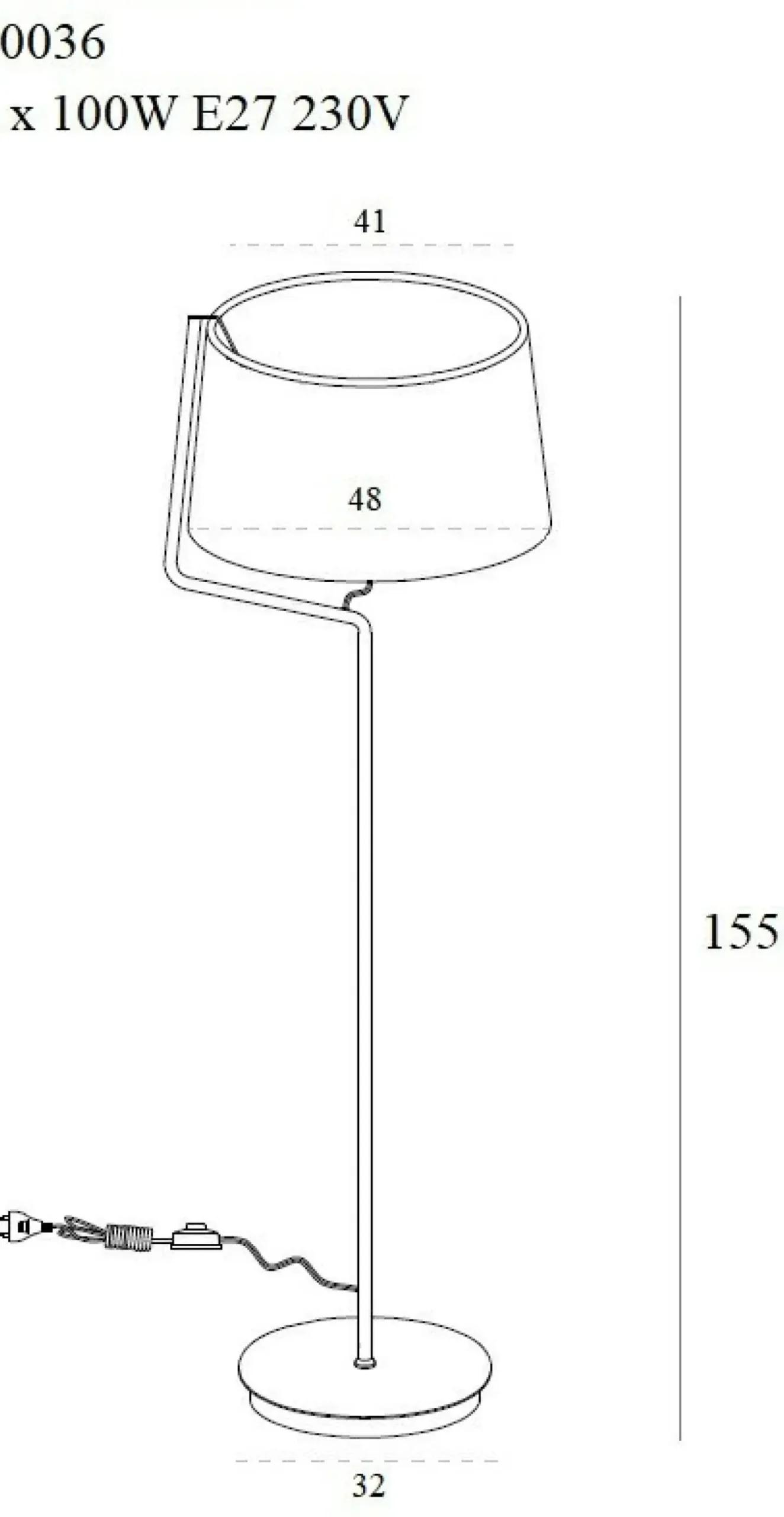 Sklep Kaja Czarna lampa podłogowa z abażurem MX F0036 CHICAGO | Kaja Oświetlenie