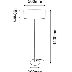Sklep Kaja Czarna lampa podłogowa z beżowym abażurem ANT 2019 LAMEGO | Kaja
