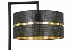 Sklep Kaja Czarna lampa podłogowa z dekoracyjnym abażurem K-5225 z serii ZIMBO