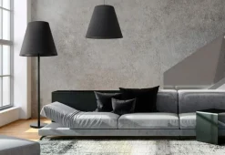 Sklep Kaja Czarna lampa podłogowa z stożkowym abażurem 9736 | Kaja Oświetlenie