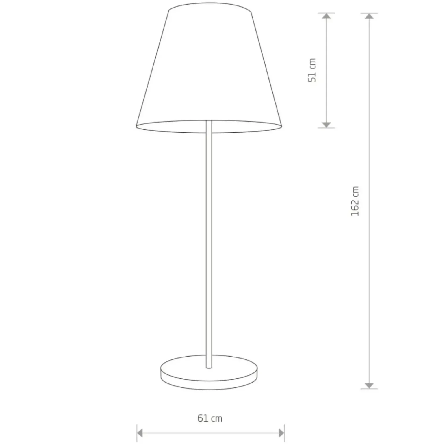 Sklep Kaja Czarna lampa podłogowa z stożkowym abażurem 9736 | Kaja Oświetlenie