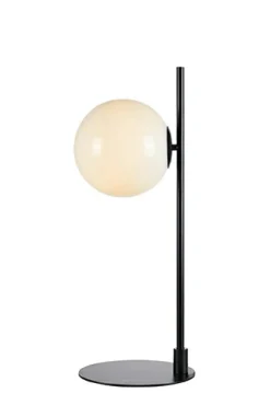 Sklep Kaja Czarna lampa stołowa z kloszem w kształcie kuli 108271 | Kaja