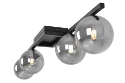 Outlet Czarna lampa sufitowa do oświetlenia salonu K-5465 z serii PAXI Żyrandole Nowoczesne