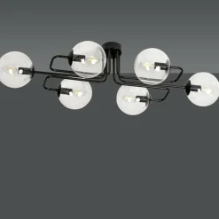 Flash Sale Czarna lampa sufitowa klosze w kształcie kul 831/6A | Kaja Oświetlenie Żyrandole Nowoczesne